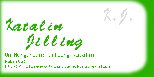 katalin jilling business card